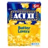 Act II Butter Lovers Microwave Popcorn, 2.75 oz, 6-Count Bags