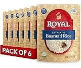Royal White Basmati Rice - Ready to Heat Rice - 8.5 oz Microwavable Pouch (Pack of 6)