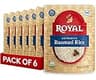 Royal White Basmati Rice - Ready to Heat Rice - 8.5 oz Microwavable Pouch (Pack of 6)