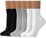 DIBAOLONG Womens Mini Crew Socks Casual Cute Soft Ankle Socks 6 Pairs, Size 5-10