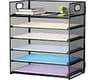 Marbrasse 6 Tier Paper Organizer Letter Tray - Mesh Desk File Organizer with Handle, Paper Sorter Organizer for Lette...