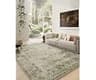 Washable Living Room Area Rug: 8x10 Bedroom Rug Non Slip Boho Large Carpet | Low Pile Soft Faux Wool Non Shedding Car...