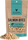 Vital Essentials Freeze Dried Dog Treats, Salmon Bites, 2.5 oz Bag | Single Animal Protein, Premium Quality, Grain-Fr...