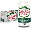 Canada Dry Zero Sugar Ginger Ale Soda, 12 Oz Cans, 12 Count