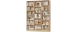 FACBOTALL Triple Wide Bookshelf, Large Bookshelf with 17 Display Shelves | Tall Bookcases and Bookshelves, 58.7'' Ext...