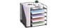 LEKETREE Desk Organizers and Accessories, 5-Tier Paper Letter Tray Organizer with File Holder, Desktop Organizer for ...