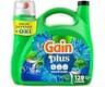 Gain Plus Liquid Laundry Detergent, Cleaner, Fresher, Now with Oxi, Waterfall Delight Scent, 170 fl oz, 129 Loads