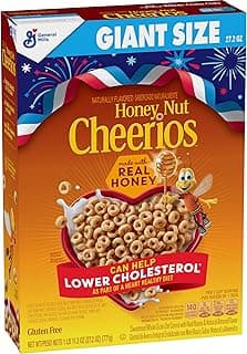 Honey Nut Cheerios, Heart Healthy Gluten Free Breakfast Cereal with Whole Grain Oats, Giant Size, 27.2 oz
