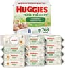 Huggies Natural Care Sensitive Baby Wipes, Unscented, Hypoallergenic, 99% Purified Water, 12 Flip-Top Packs (768 Wipe...