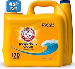ARM & HAMMER Liquid Laundry Detergent, Clean Burst Fresh, 170 fl oz, 170 Loads