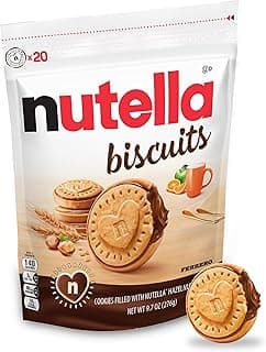 Nutella Biscuits Cookies Filled with Nutella Hazelnut Spread, Sweet Snack Pack, 9.7 oz