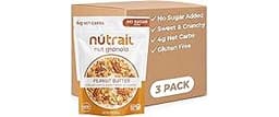 NuTrail Nut Granola, Peanut Butter, No Sugar Added, Gluten Free, Grain Free, Keto, Low Carb, Healthy Breakfast Cereal...