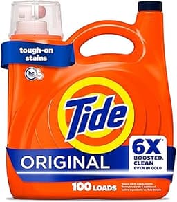 Tide Liquid Laundry Detergent, Original Scent, 125 fl oz, 100 Loads, Boosted Clean Even in Cold Water with Concentrat...