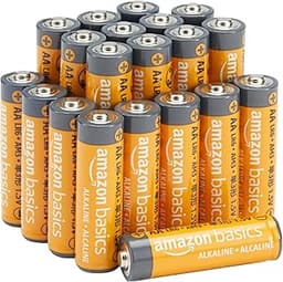 Amazon Basics 20-Pack AA Alkaline High-Performance Batteries, 1.5 Volt, 10-Year Shelf Life