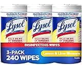 Lysol Disinfectant Wipes, Multi-Surface Antibacterial Cleaning Wipes, For Disinfecting and Cleaning, Lemon and Lime B...