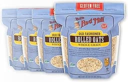 Bob's Red Mill Gluten Free Old Fashioned Rolled Oats, 32oz (Pack of 4) - Gluten Free, Non GMO, Whole Grain, Vegan, Ko...