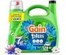 Gain Plus Liquid Laundry Detergent, Cleaner, Fresher, Now with Oxi, Waterfall Delight Scent, 170 fl oz, 129 Loads