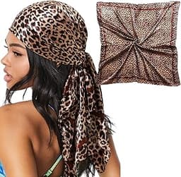 Zeiniua 35" Large Satin Head Scarf for Women Silk Hair Scarf Solid Color Hair Bandana for Night Hair Wrap Sleeping