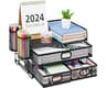 Marbrasse 3 Tier Mesh Desk Organizer with Drawer, Multi-Functional Desk Organizers and Accessories, Paper Letter Orga...