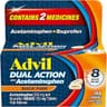 Advil Dual Action Back Pain Caplets Delivers 125mg Ibuprofen and 250mg Acetaminophen Per Dose for 8 Hours of Back Pai...