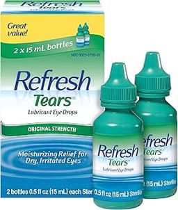 Refresh Tears, Lubricant Eye Drops, 2 Bottles .5 fl oz (15 ml)