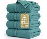LANE LINEN Large Bath Sheet Soft Absorbent Quick Dry 100% Cotton - Teal | Extra Large Bath Towels - Zero-Twist Durabi...