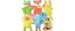 MRSOHRET 5 Pack Dog Toys Squeaky, Tough Stuffed Plush Puppy Chew Toys for Teething, Durable Plush Dog Toy for Large M...
