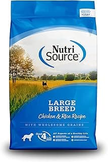 NutriSource Adult Dry Dog Food for Large Breeds, Chicken and Rice, 26LB