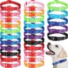 Amylove 27 Pcs Dog Collar Bulk Adjustable, Medium, Bright Colors | Nylon Puppy Collar for Small Medium Large Dogs, Mu...