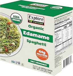 Explore Cuisine Organic Edamame Spaghetti - 2.2 lbs - Low-Carb, Keto-Friendly Pasta - High in Plant-Based Protein & F...
