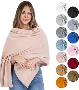 MESSERIO 100% Cotton Wrap – Lightweight Soft Knit Shawl Wraps for Women