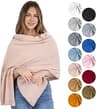 MESSERIO 100% Cotton Wrap – Lightweight Soft Knit Shawl Wraps for Women
