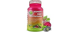 Women's Daily Multivitamin with Iron - Vegan Methylated Multivitamin for Women with Biotin, Organic Superfoods, Probi...