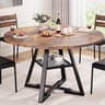Round Dining Table for 4,Kitchen Dining Room Circle Dinner Pedestal Table,Space Saving Wood Kitchen & Dining Room Fur...