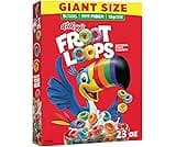 Kellogg's Froot Loops Breakfast Cereal, Good Source of Fiber, 15g Whole Grains, Giant Size, 23 oz