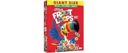 Kellogg's Froot Loops Original Giant Size Breakfast Cereal 23 oz | Good Source of Fiber, 15g Whole Grains