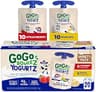 GoGo squeeZ Low Fat YogurtZ Variety Pack, Strawberry & Banana, 3 oz Pouches (Pack of 20), Kids Snacks Made from Real ...