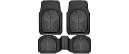 CAR PASS Heavy Duty Rubber Car Mats, Deep-Dish Odorless Car Floor Mats All Weather, Universal Trim-to-Fit for SUVs Tr...