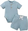 Jecson Newborn Boy Clothes Baby Boy Outfits Set Baby Boy Summer Clothes Soft Cotton Short Sleeve Top and Shorts for 0...