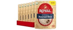Royal Basmati White Rice - (6 Pack) 8.5 oz | Microwaveable Rice - Ready to Heat Pouch - Great with Meats, Seafood & V...