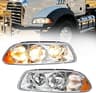 Chrome Headlight Fit for Mack CXN CX CXU GU7 GU8 GU4 GU5 Granite Pinnacle | Halogen left driver & right passenger side