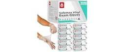 London Labs Medical Clear Vinyl Gloves Powder Free & Latex Free, Disposable, Food Safe
