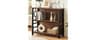 HOMISSUE Book Shelf, 3 Tier Deep Bookshelf with Storage, Engineered Wood and Metal Shelf Bookcase, Low Short Bookcase...