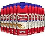 Carnation NESTLE Evaporated Milk 17oz Tetra Carton, 204 Fl Oz, (Pack of 12)
