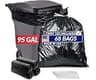 Reli. 95 Gallon Trash Bags Heavy Duty | 68 Trash Bags with Ties | Super Sizeable, Black, Serious Garbage Cleanup