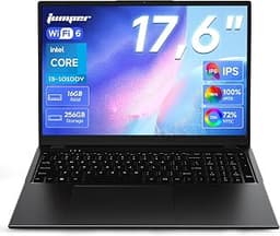 jumper 17.6" Laptop, i3-10100Y CPU, 16GB RAM 256 SSD, 100% sRGB FHD Display | Backlit Keyboard, Full-featured Type-C,...