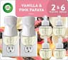 Air Wick Plug in Starter Kit, Vanilla & Pink Papaya,2 Warmers & 6 refills