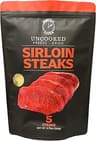 FOREVER FOODS Uncooked Freeze-Dried Sirloin Steaks | 5-Count | Family Pack | Equivalent to 2 lbs.