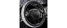 CAR PASS Bling Diamond Leather Steering Wheel Cover, with Bling Sparkly Crystal Glitter Rhinestones Universal Fit 14....
