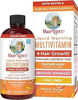 MARYRUTH'S Liquid Multivitamin+Hair Growth | Biotin 10000mcg | Lustriva Hair Growth Supplement | Clinically Tested in...